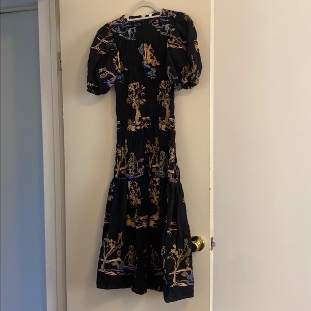 NWT Zara Elastic Trim Embroidered Dress S - Picture 9 of 9